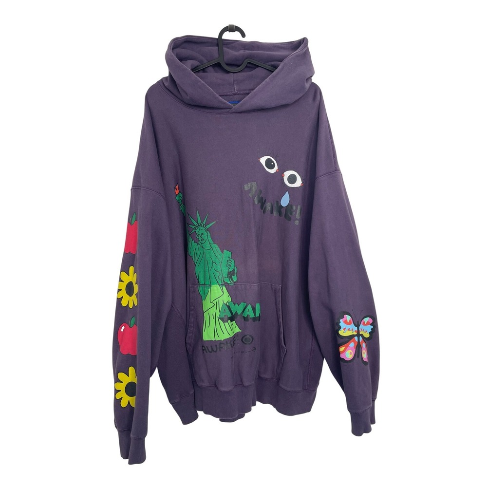 Awake NY x Stefan Meier Printed Hoodie 'Pewter' Large